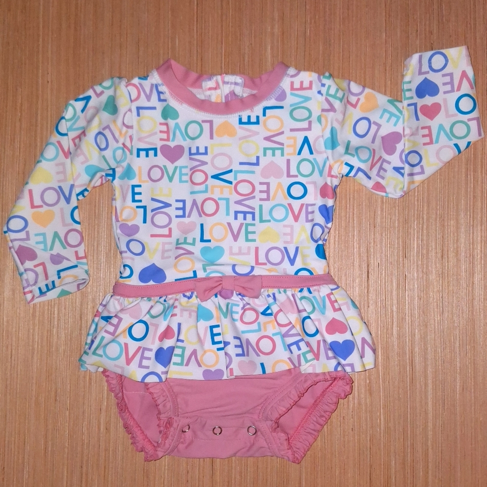 Ruffle Butts 18-24m 1 piece rash guard swimsuit - Picture 2 of 10